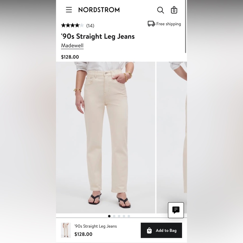 Madewell 90s Straight Leg Jeans